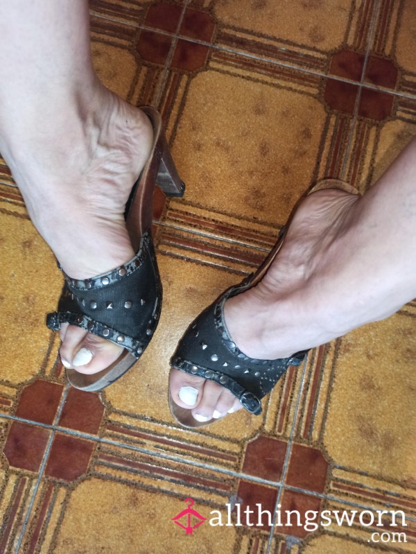 Zoccoli Mules Legno Wood Shoes Heels
