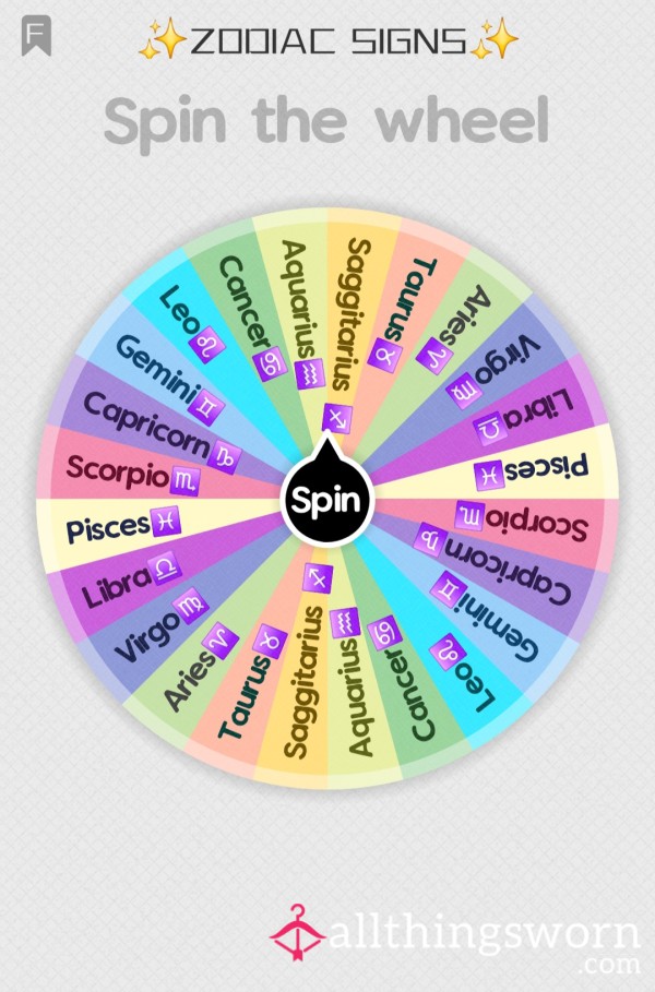 Zodiac Wheel Spin